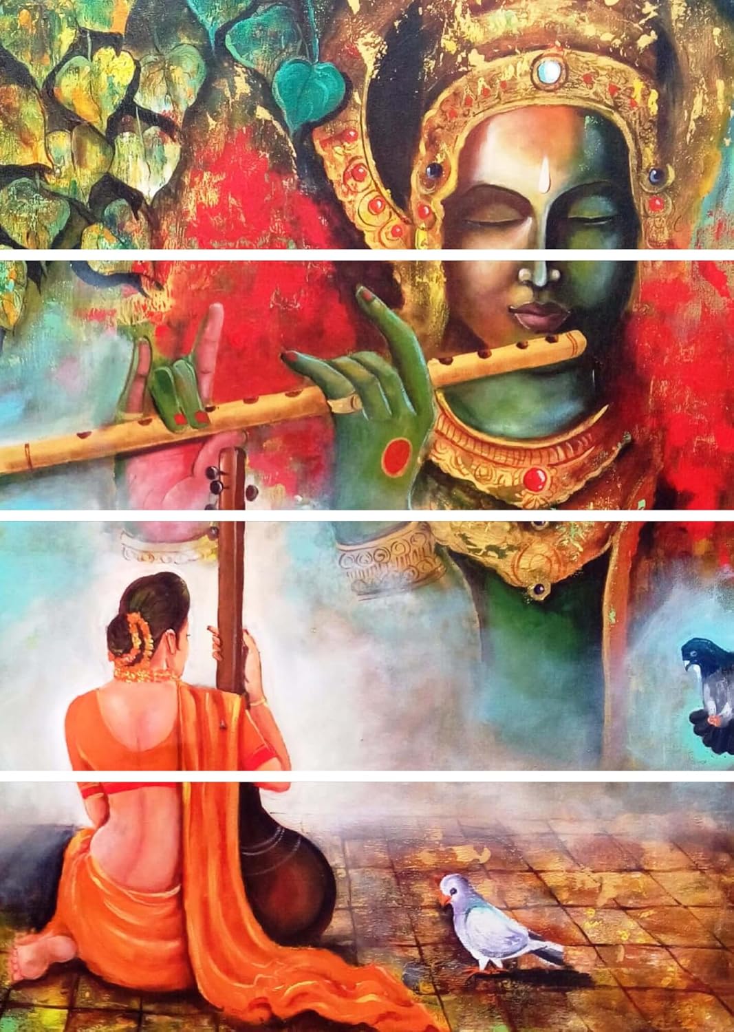 inep-b0cgjk63cr-four-panel-krishna-devotional-scene-ready-to-hang-wall-art-displayed-on-a-living-room-wall.jpg